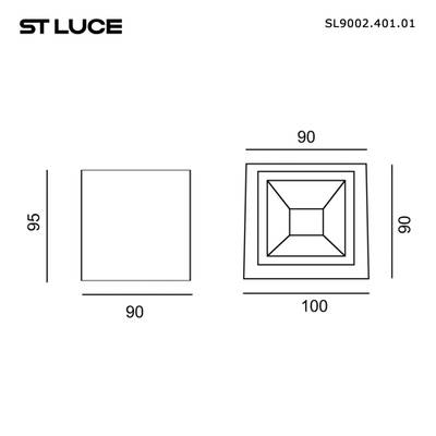 SL9002.401.01 Светильник уличный настенный ST-Luce Черный GU10 1*35W 4000K