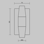 Настенный светильник (бра) Арана / Arana 3000К 6Вт, MOD401WL-L6BS3K. TM Maytoni