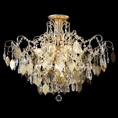 Светильник потолочный Crystal Lux ESMIRALDA PL9 GOLD 0523/109