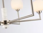 Светильник на штанге LH53001/6 SN/FR сатин никель/белый матовый G9*6 max 40W D690*680