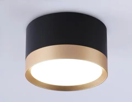 Накладной точечный светильник GX53 TN52359 BK/GD черный/золото GX53 max 12W D82*50