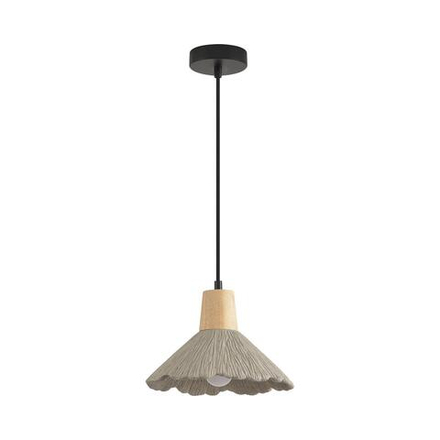 8351/1A SUSPENTIONI LN26 326 черный/серый/бежевый, металл/дерево/цемент Подвес E27 60W 220V EOLIANA