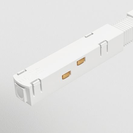 Коннектор питания прямой Gravity белый, TRA004PC-22W. TM Maytoni