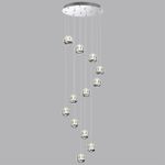 5100/60L L-VISION ODL25 хром/прозрачный/акрил Люстра каскадная LED 60W (12*5W) 4000K 3000Лм SONO