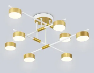 Светильник потолочный FL51751/8 WH/GD белый/золото GX53/8 max 12W 720*720*245