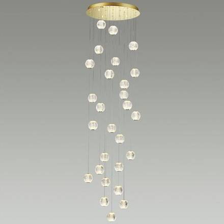 5008/120L L-VISION ODL23 585 золотой/прозрачный/металл/акрил Люстра каскадная LED 120W 4000K 6600Лм CRYSTAL
