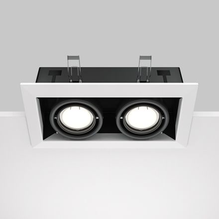 Встраиваемый светильник Metal Modern GU10 2x50Вт DL008-2-02-W. TM Maytoni