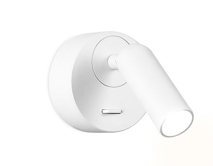 Настенный поворотный светодиодный светильник с выключателем FW280 SWH белый песок LED 4200K 3W 70*70*65