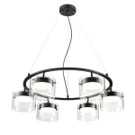 8232/6 COMFI LN26 230 черный/прозрачный, металл/стекло Светильник подвесной LED GX70 6*10W 220V NATALINA