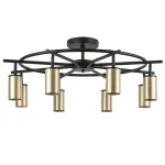 LR718408 Люстра RULLO 8х50W GU10 ЧЕРНЫЙ/ЗОЛОТО (571718+214440-8)