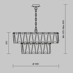 Подвесной светильник Puntes E14х12, MOD043PL-12CH. TM Maytoni