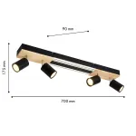 Потолочный светильник Olika 4437-4C, 4*GU10*50W+ LED*12W, 1200LM, 4000K. ТМ F-Promo