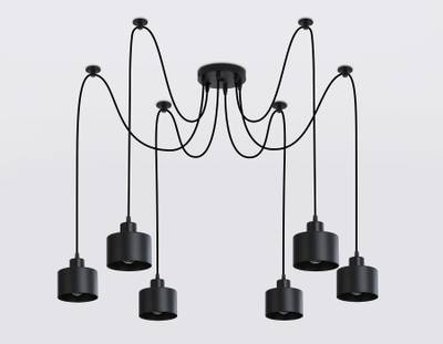Подвесной светильник в стиле лофт TR8132/6 BK черный E27*6 max 40W D700*800