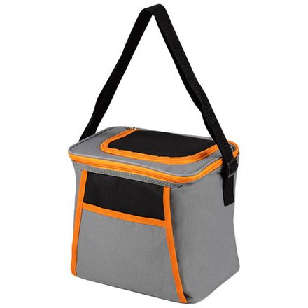 Термосумка PC2207, 12л, р-р: 26x20x24см, цвет: серо-оранжевый