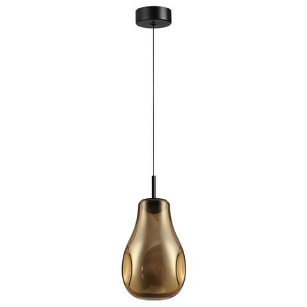 5098/4LA PENDANT ODL25 365 черный/золотой/металл/стекло Подвес LED 4W 4000K 388Лм NAVE