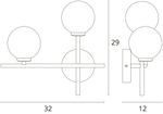Бра Arte Lamp BOLLA-PICCOLO A3988AP-2AB, 2хG9