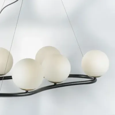 815360 Люстра CROCO 6х40W E14 ЧЕРНЫЙ МАТОВЫЙ/ЗОЛОТО Lightstar