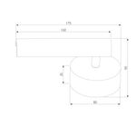 Настенный светодиодный светильник 20126/1 LED черный жемчуг, LED