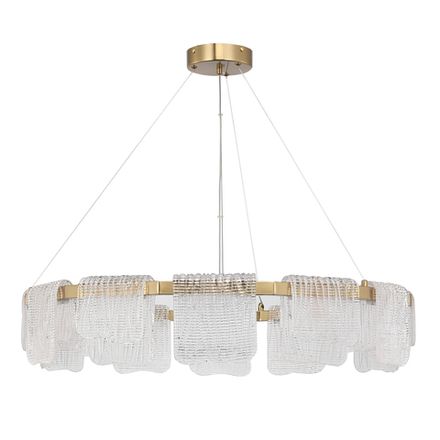 SL6021.203.66 Светильник подвесной ST-Luce золотистый/прозрачный LED 1*66W 4000K