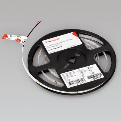 Лента RT-A80-8mm 24V Warm2400 (6 W/m, IP20, 2835, 5m) (Arlight, высок.эфф.150 лм/Вт)