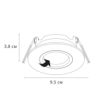 Точечный встраиваемый светильник Arte Lamp GIRO A2867PL-1BK, 1хGU10