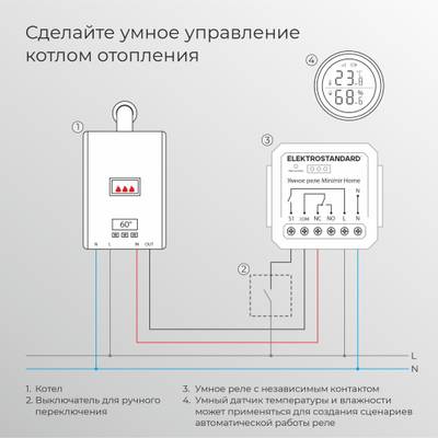 Реле Умный дом с независимым контактом 76010/00