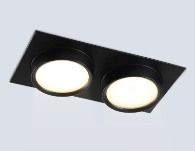 Светильник встраиваемый TN6743/2 BK черный IP44 GX53/2 210*110*57