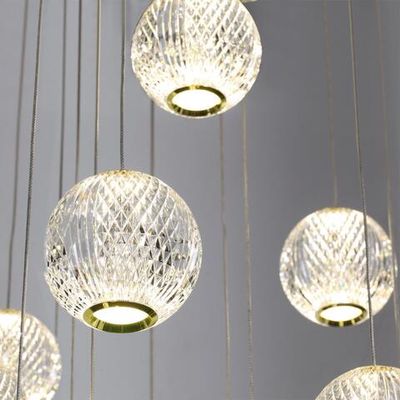 5008/120L L-VISION ODL23 585 золотой/прозрачный/металл/акрил Люстра каскадная LED 120W 4000K 6600Лм CRYSTAL