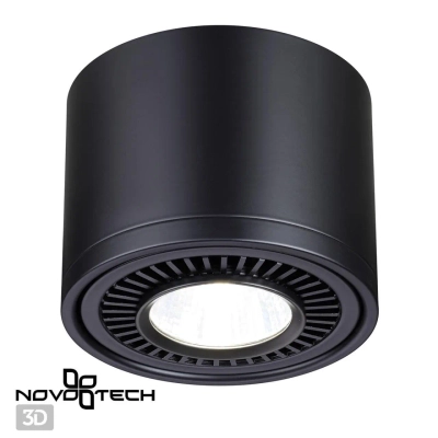 358814 OVER NT21 432 черный Светильник накладной светодиодный IP20 LED 18W 1600Лм 4000K 220V GESSO