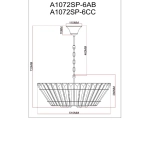 Подвесная люстра Arte Lamp FLORIZEL A1072SP-6AB, 6хE14