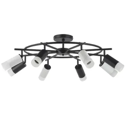 LR7183743641 Люстра RULLO 8х50W GU10 ЧЕРНЫЙ/БЕЛЫЙ (571718+214437-4+214436-4+202431-8)
