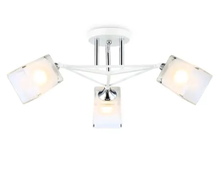 Светильник подвесной TR303071/3 WH/CH/FR белый/хром/белый матовый E27/3 max 40W D560*250