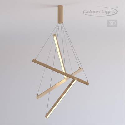 3860/48L L-VISION ODL19 325 золото Подвесной светильник LED 48W 2700Лм 3000К 220V COMETA