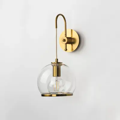 729611 Бра SFERICO 1х40W E27 ЛАТУНЬ/ПРОЗРАЧНЫЙ Lightstar