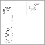 8008/1A MODERNI LN24 белый, голубой/белый металл/пластик Подвес G9 LED 5W 220V BALLONS