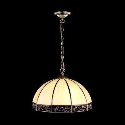 Citilux Шербург-2 CL440231 Люстра витражная подвесная Бронза
