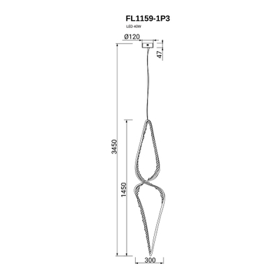 Подвесной светильник Opera FL1159-1P3, LED