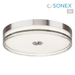 7727/76L MITRA LED SN 101 Светильник металл/акрил/никель/прозрачный LED 76Вт 4000K D400 IP20 ETERNA