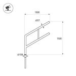 Кронштейн OXOR-SG2-1500x108-L1500 BLACK (Arlight, Сталь)