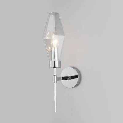 НАСТЕННЫЙ СВЕТИЛЬНИК СО СТЕКЛЯННЫМ ПЛАФОНОМ 60143/1 хром