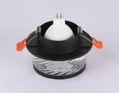 Встраиваемый светильник TN1252 SBK/CL черный песок/прозрачный GU5.3 D98*58