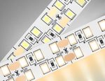 Светодиодная лента двухрядная GS1601 2835 240Led/ 19.2W m/ 12V IP20 3000K/ 5000*14*1.2mm/ кратность резки 25mm (2 конт.)