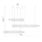 Подвесная люстра Divinare RENATA 1135/02 SP-90, 1хLED