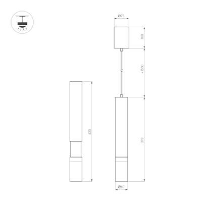 Светильник SP-ARTEMIS-HANG-P-R60-15W Warm3300-MIX (WH, 8-80 deg, 230V, TRIAC) (Arlight, IP20 Металл, 5 лет)