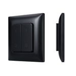 INTELLIGENT ARLIGHT Кнопочная панель SMART-RF-801-22-2G-DIM-SUF Black (3V, 2.4G) (IARL, IP20 Пластик, 5 лет)