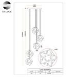 SL1175.103.05 Светильник подвесной ST-Luce хром/прозрачный E14 5*40W