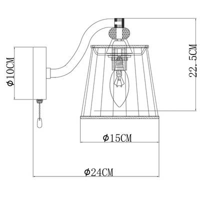 Бра Arte Lamp TALITHA A4047AP-1CC, 1хE14