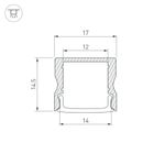 Профиль LINE-1715-2000 ANOD BLACK (Arlight, Алюминий)