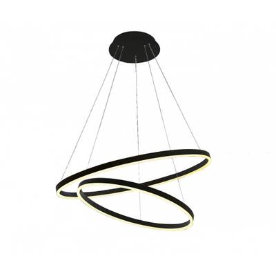 08220,19A(4000K) Люстра диммируемая Тор черный d80+60 h150 Led 86W (4000K)