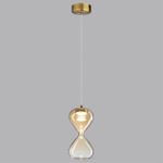 5093/4LA PENDANT ODL25 415 античн.бронза/янтарный градиент/прозрачн./металл/стекло Подвес LED 4W 4000K 388Лм GLESSI